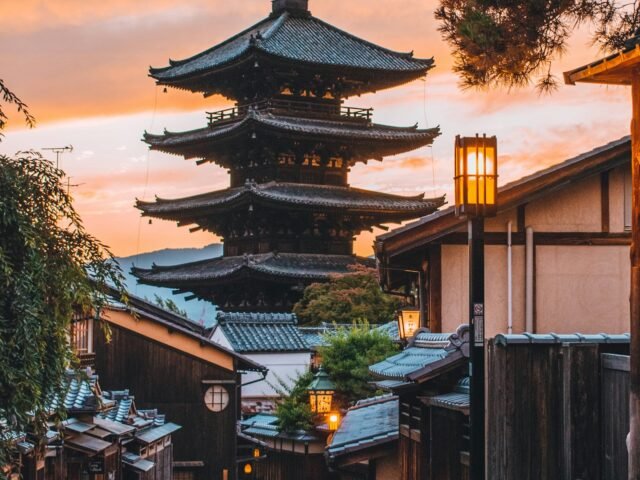 Traditional street in Kyoto, Japan